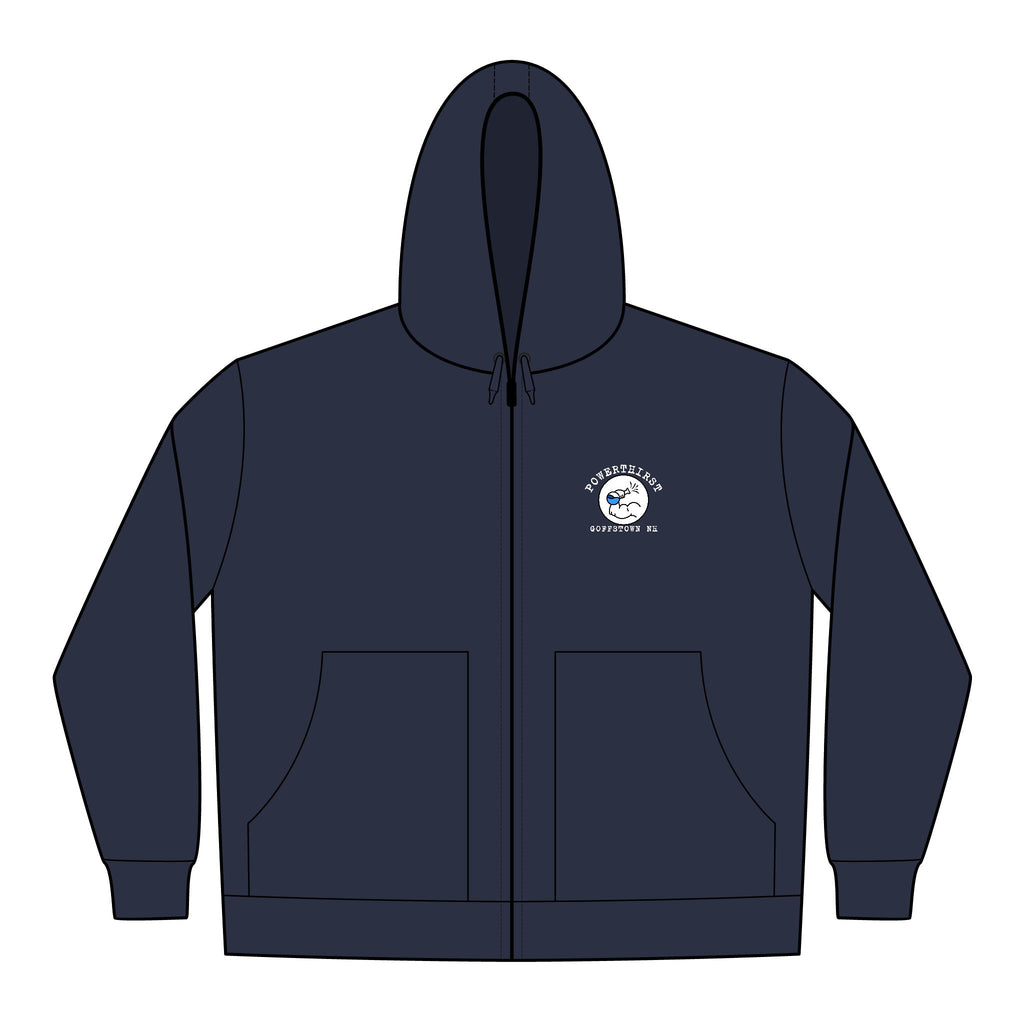 Embroidered Work Hoodie — Heavy Duck Cloth Zip Jacket
