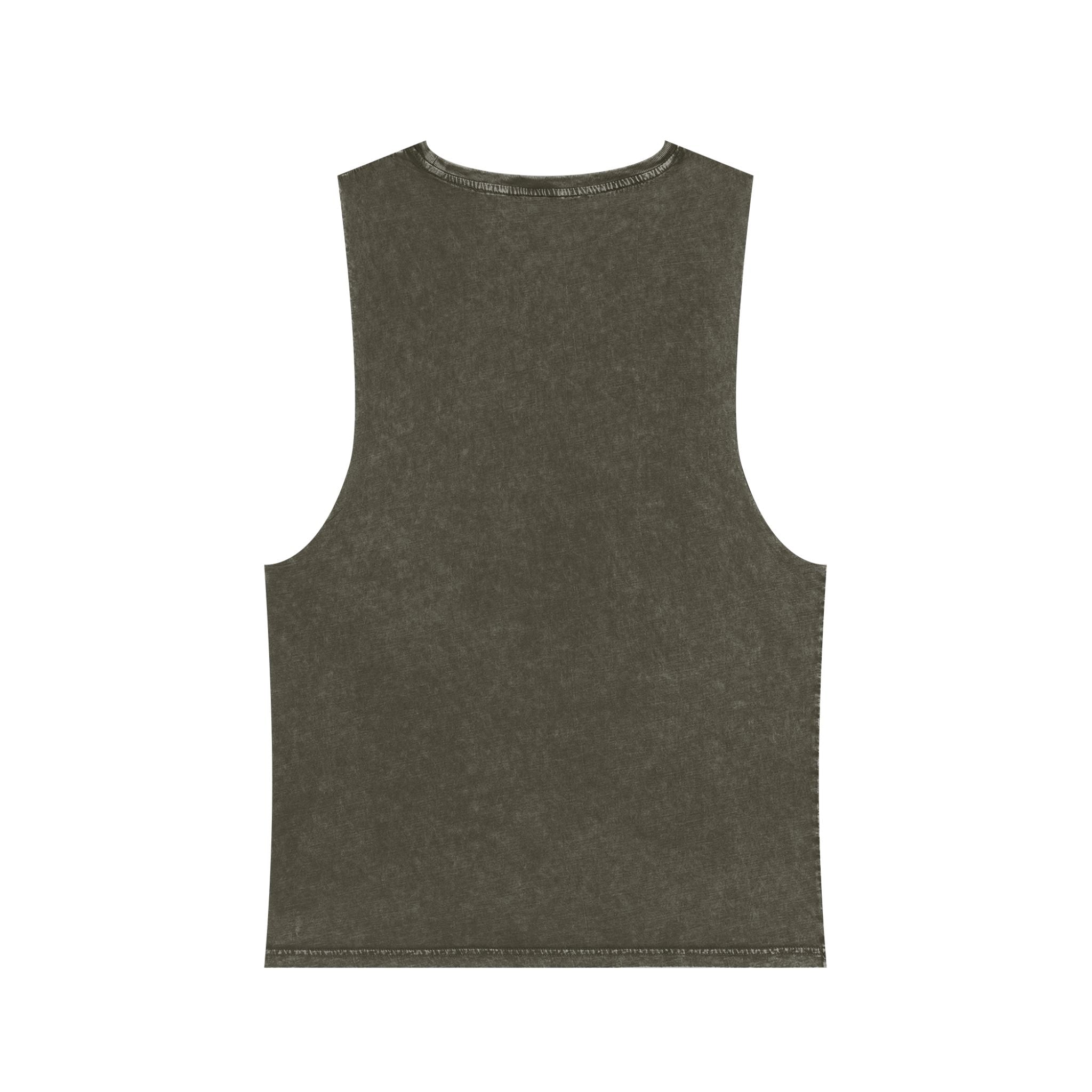 D&D Minimalist Die Tank Top — Stonewash Gamer Muscle Tee